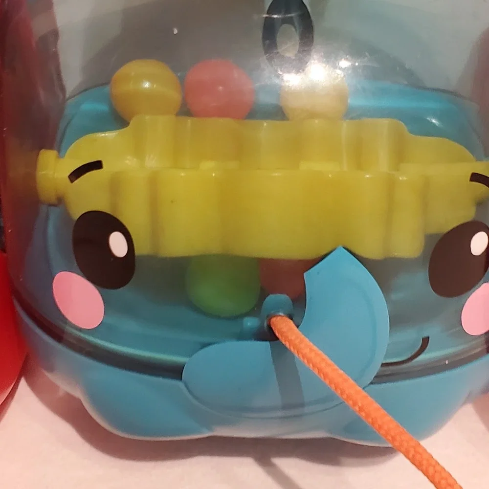 Fisher Price Pull Along Elephant Toy Birdie Popping Beads GTK14 2021 Blue Orange